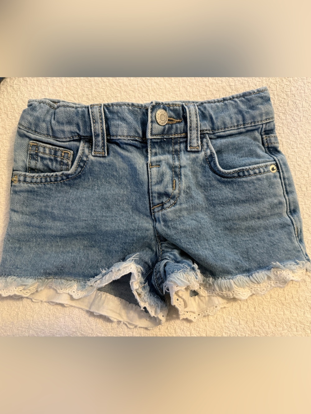 Cat & Jack Blue Denim Shorts with Button Detail